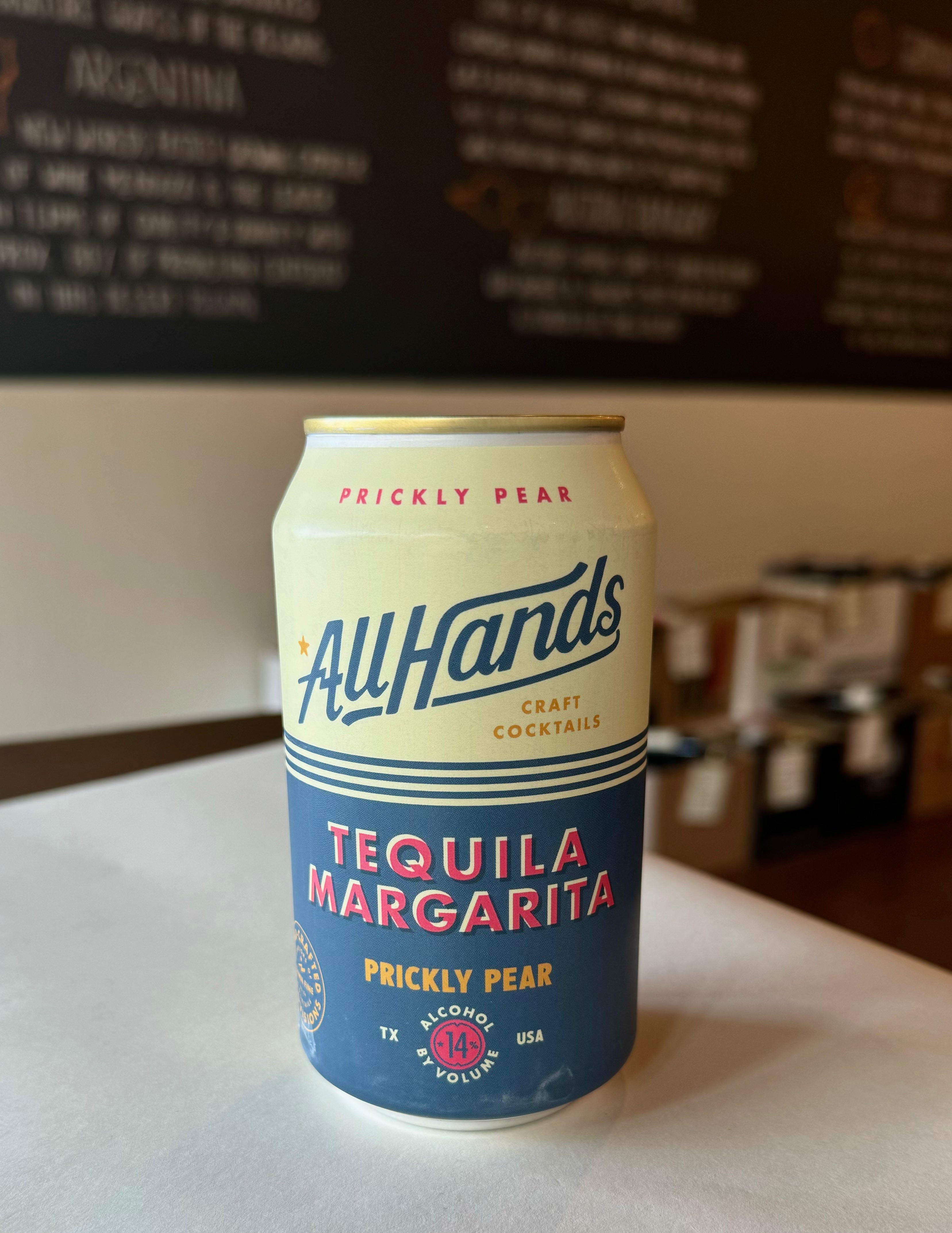 All Hands Margarita - Prickly Pear, Lime, Pineapple, Peach Mango