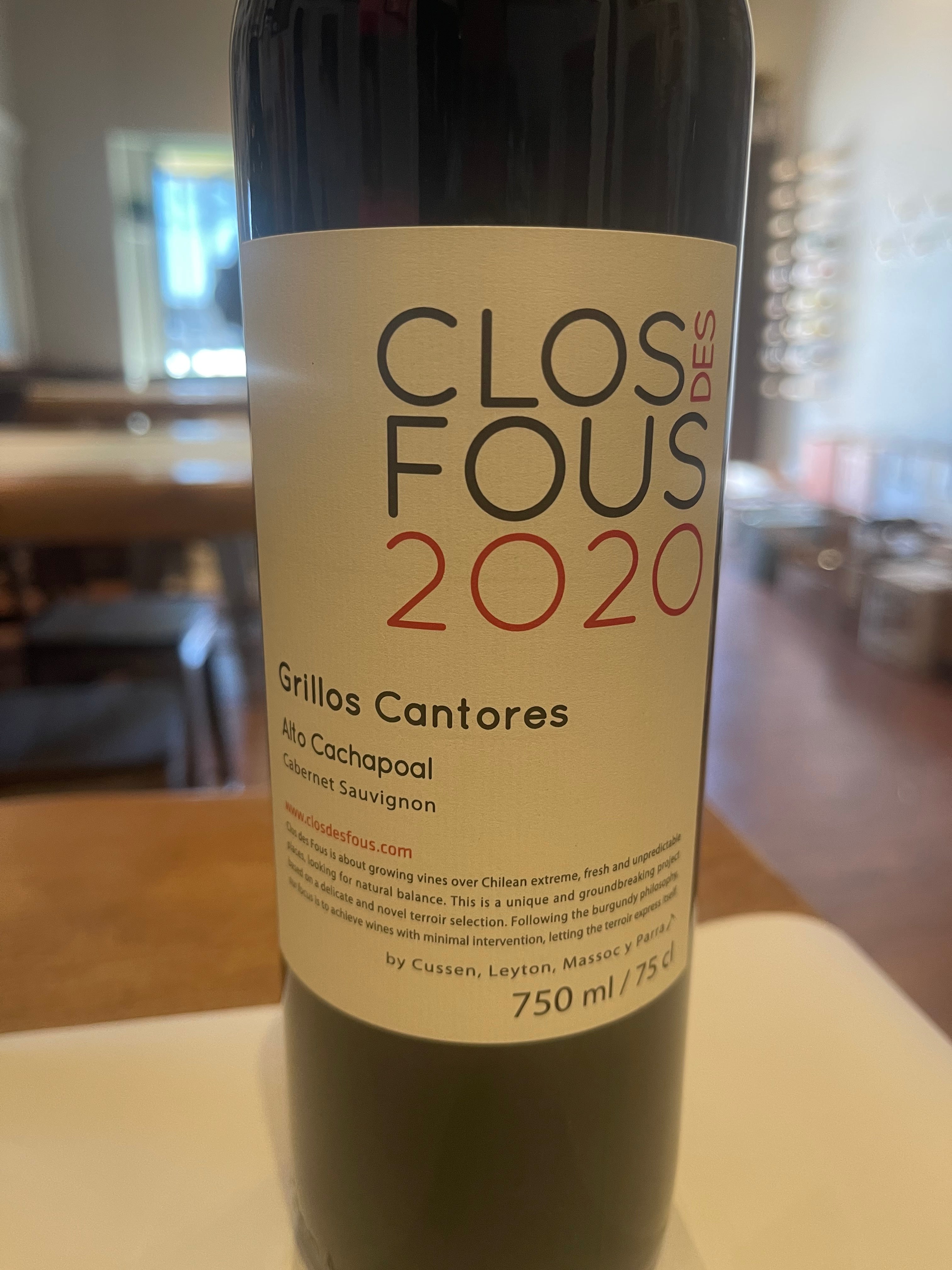 Clos de Fous Cabernet